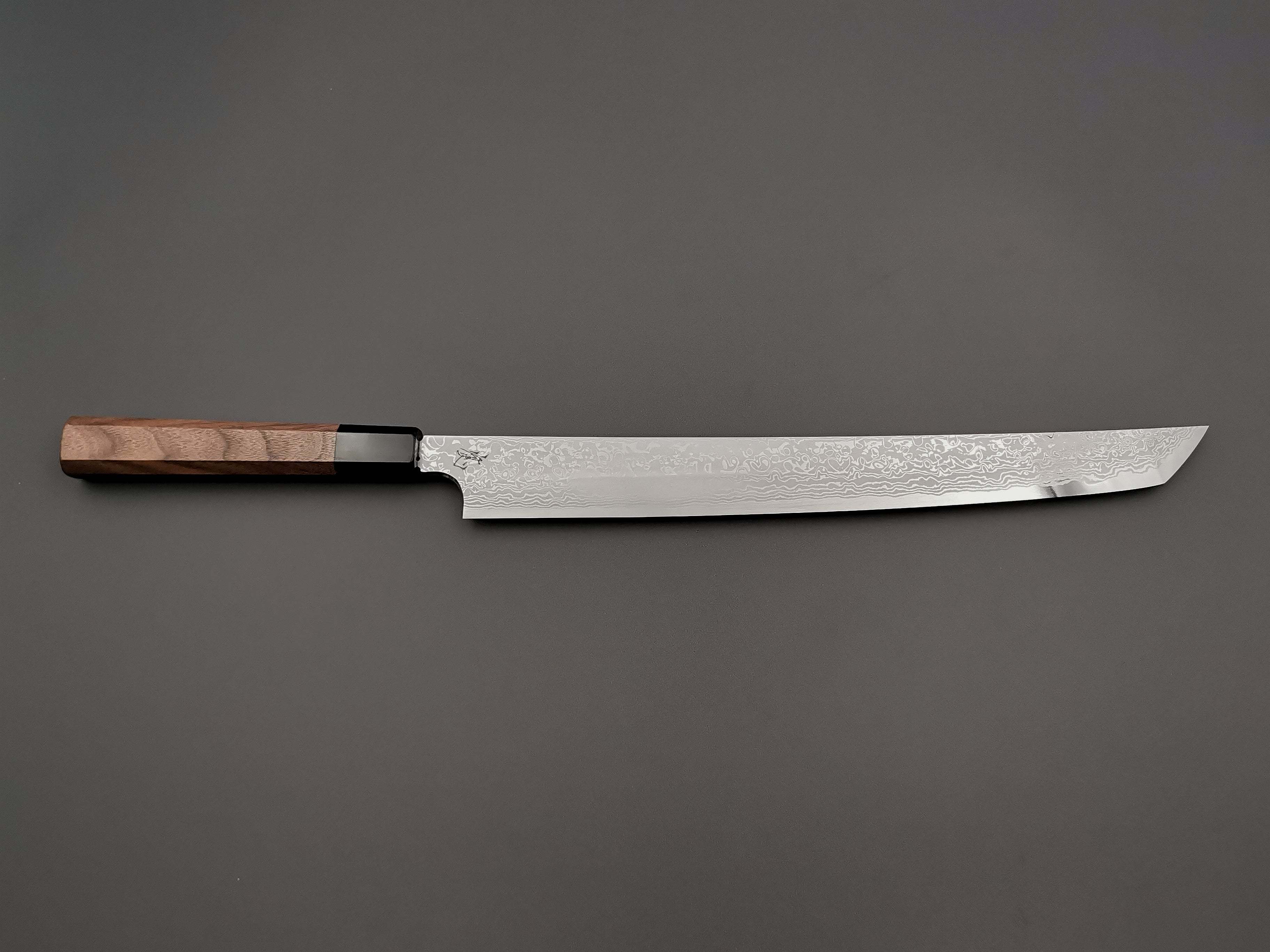Yauji Yoshihiro Blue #2 Damascus Sakimaru Yanagiba 330mm