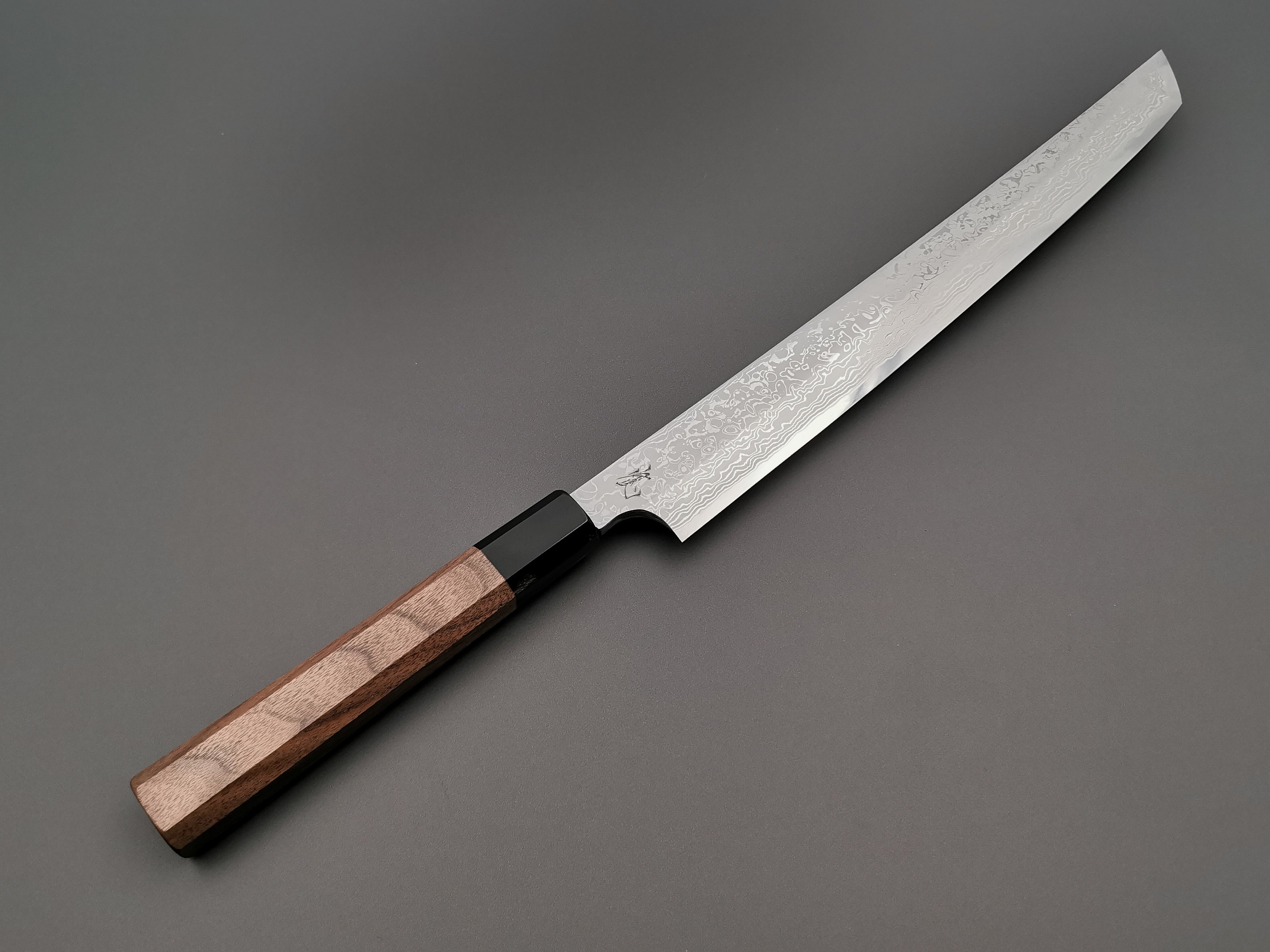 Yauji Yoshihiro Blue #2 Damascus Sakimaru Yanagiba 330mm