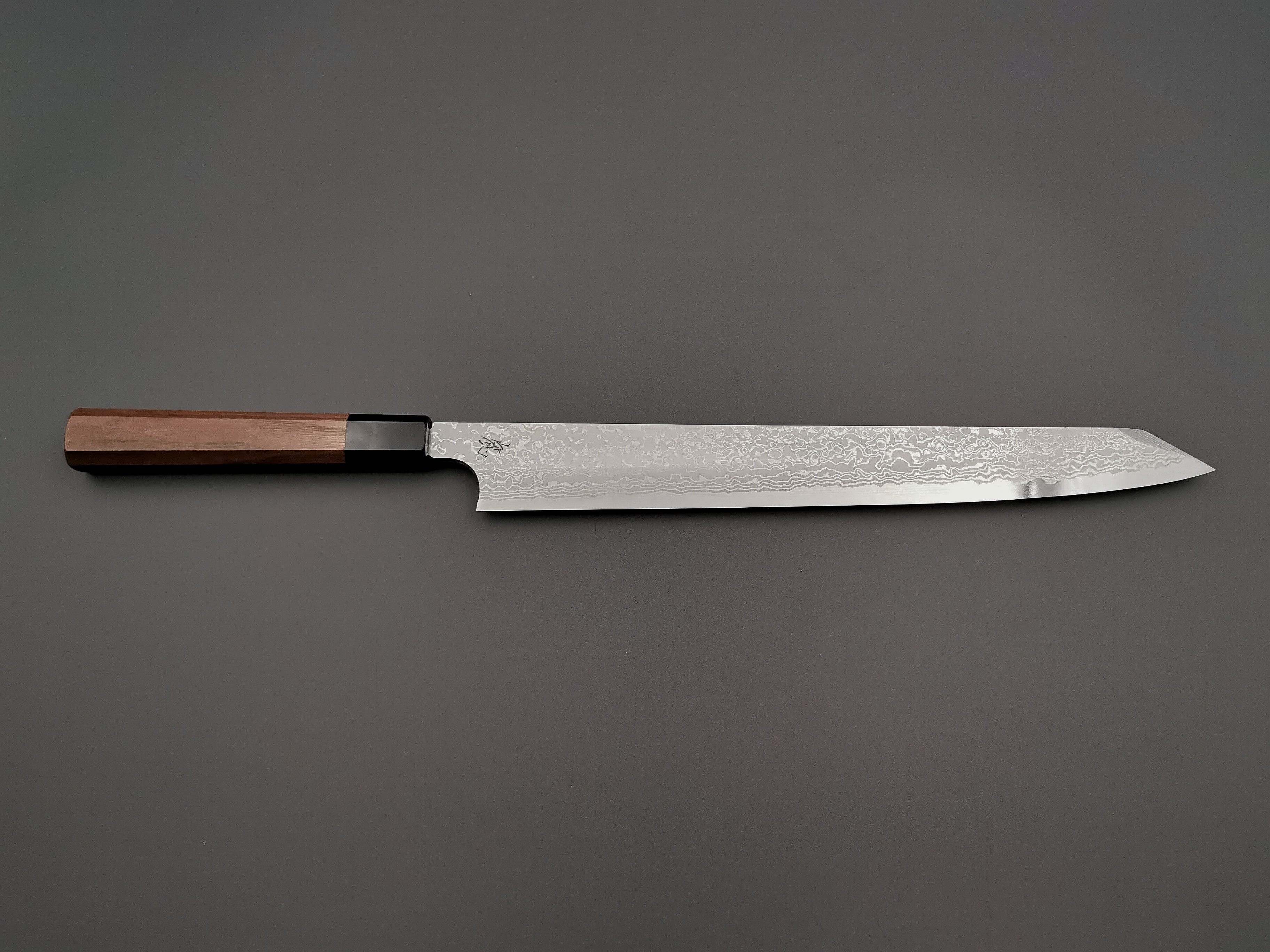 Yauji Yoshihiro Blue #2 Damascus Kiritsuke Yanagiba 330mm
