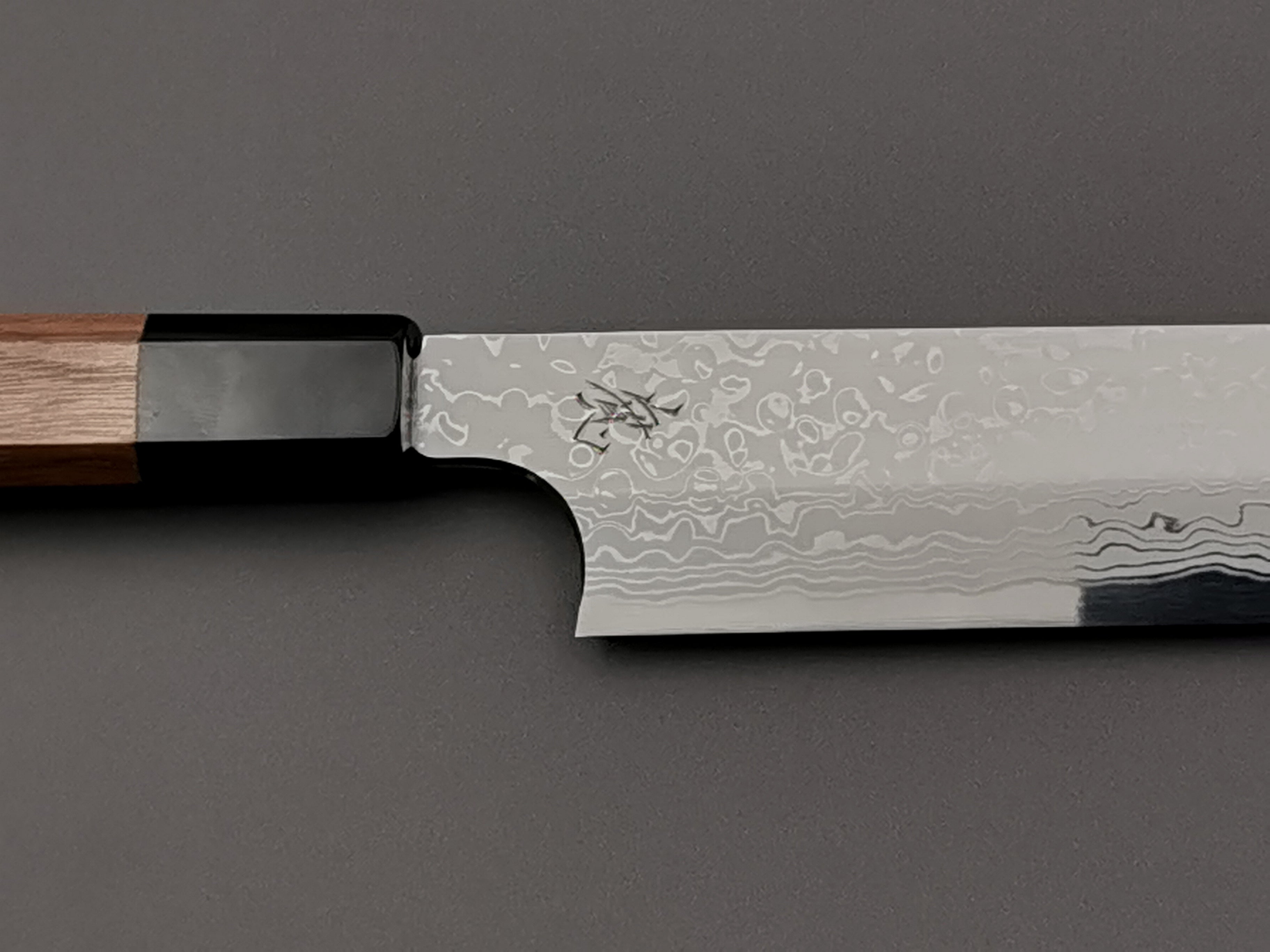 Yauji Yoshihiro Blue #2 Damascus Kiritsuke Yanagiba 330mm