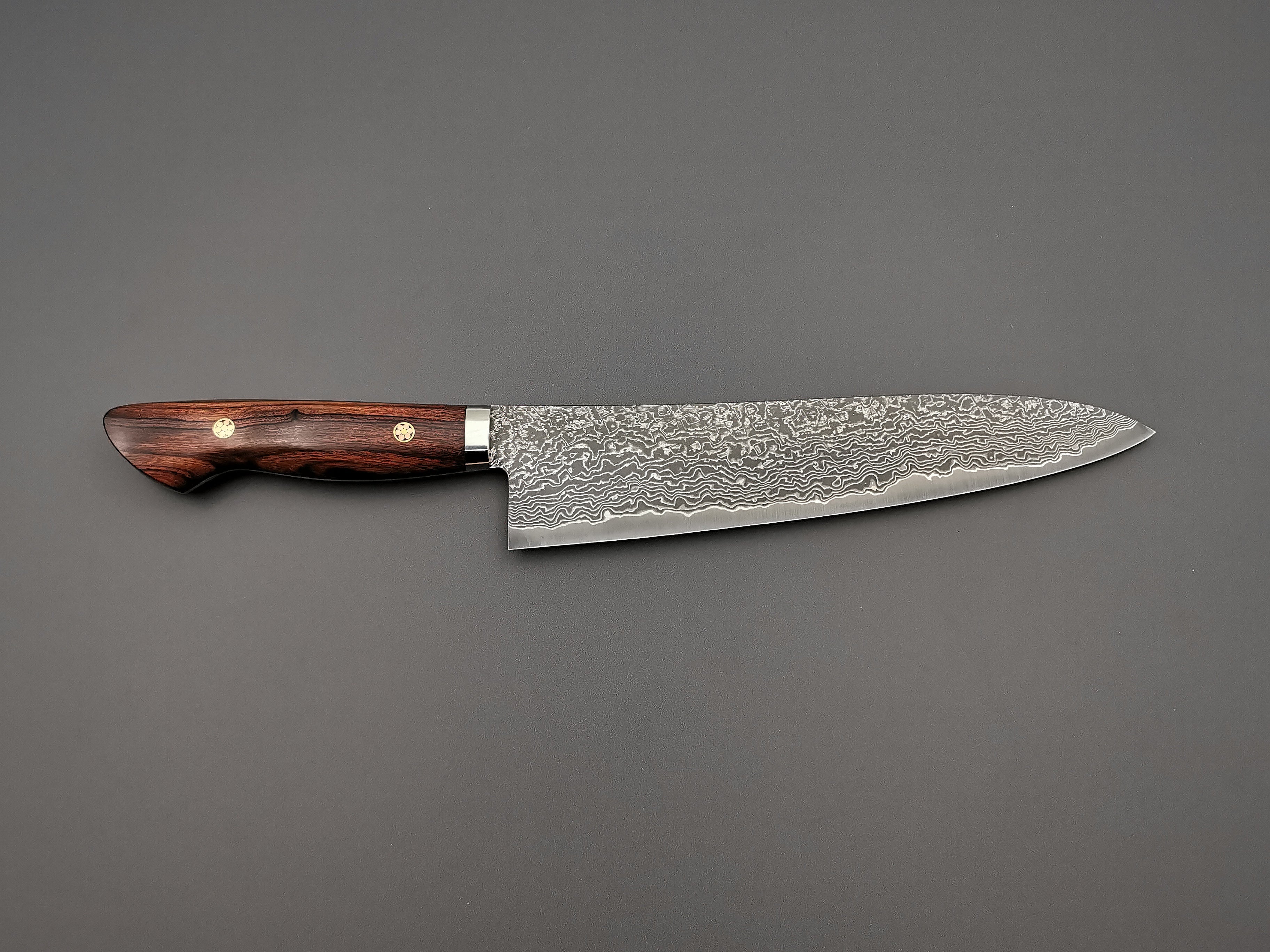 Shigeki Tanaka R2 Damascus Gyuto 240mm with Ironwood handle