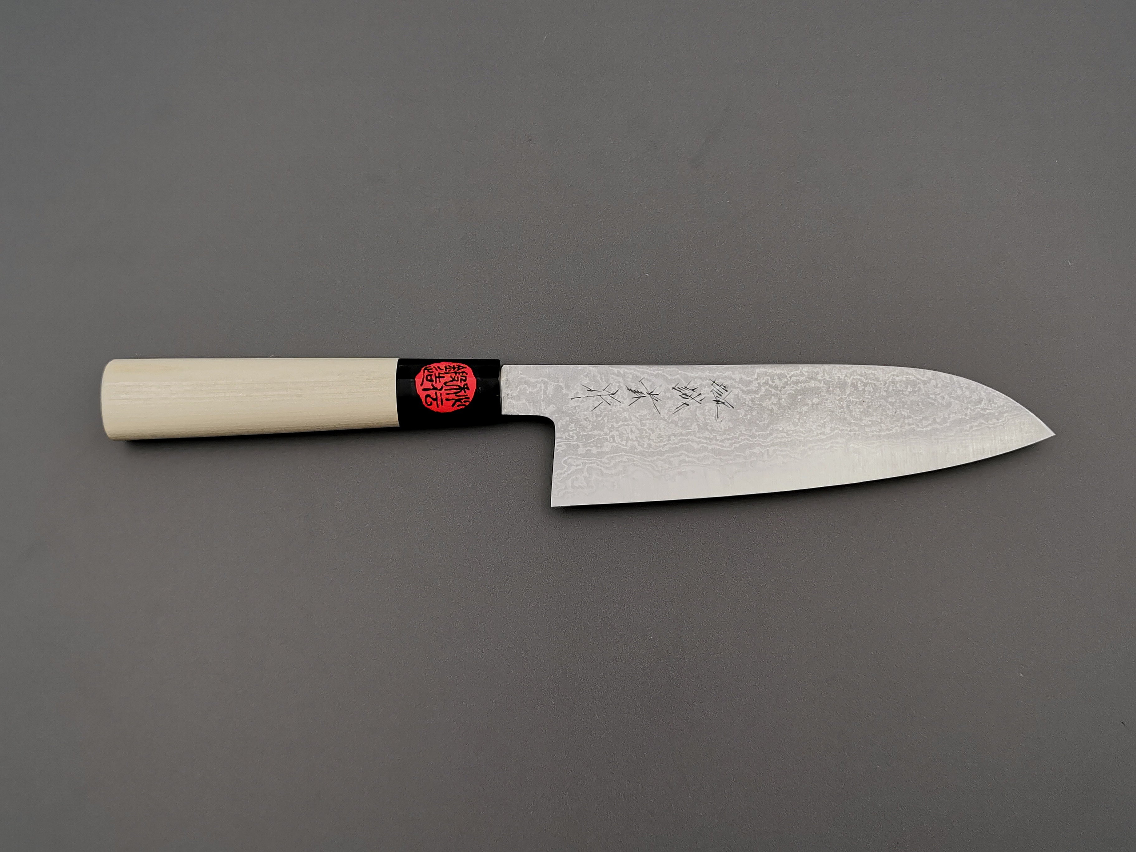 Shigeki Tanaka Blue #2 Damascus Santoku