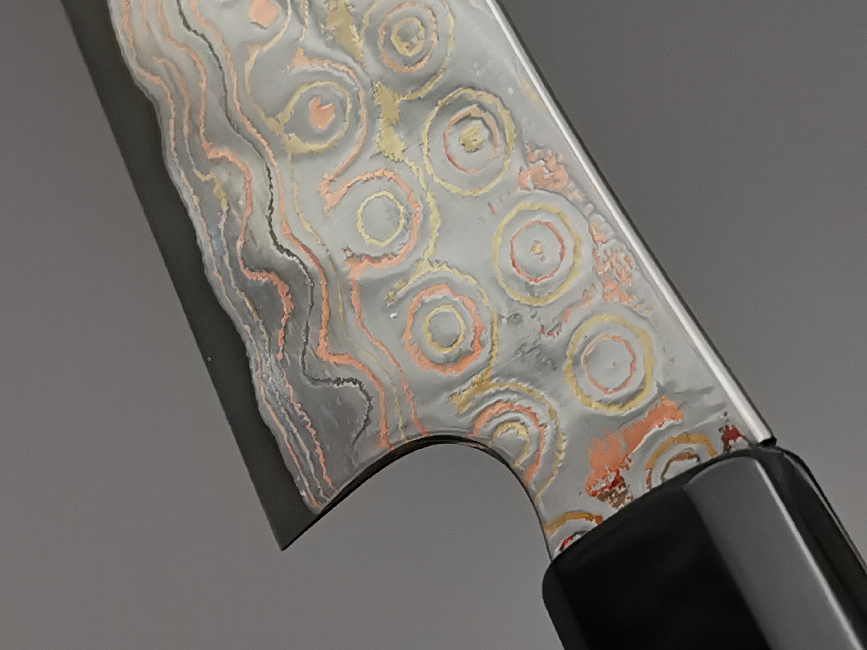 Nigara Hamono Rainbow Damascus Sakimaru Sujihiki 270mm