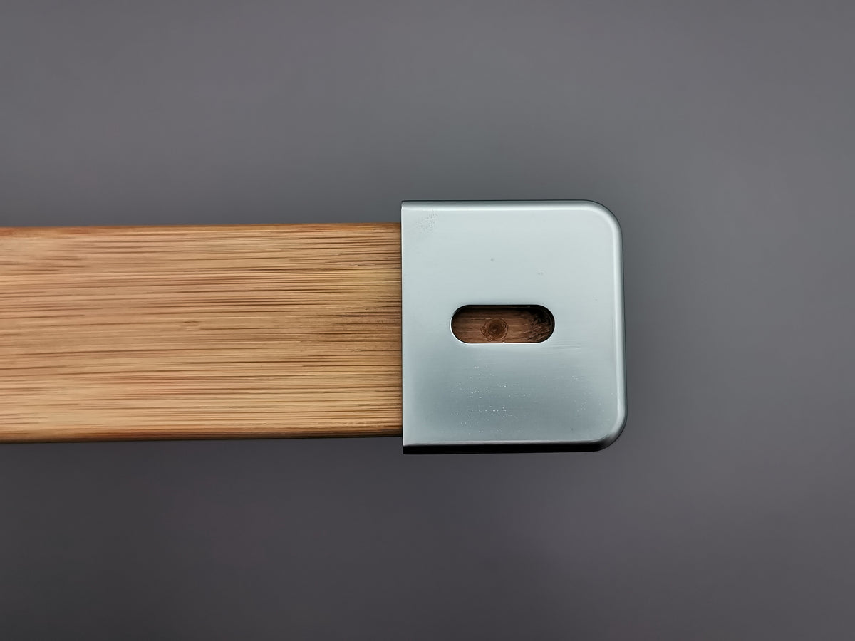 Bamboo and zinc knife rack