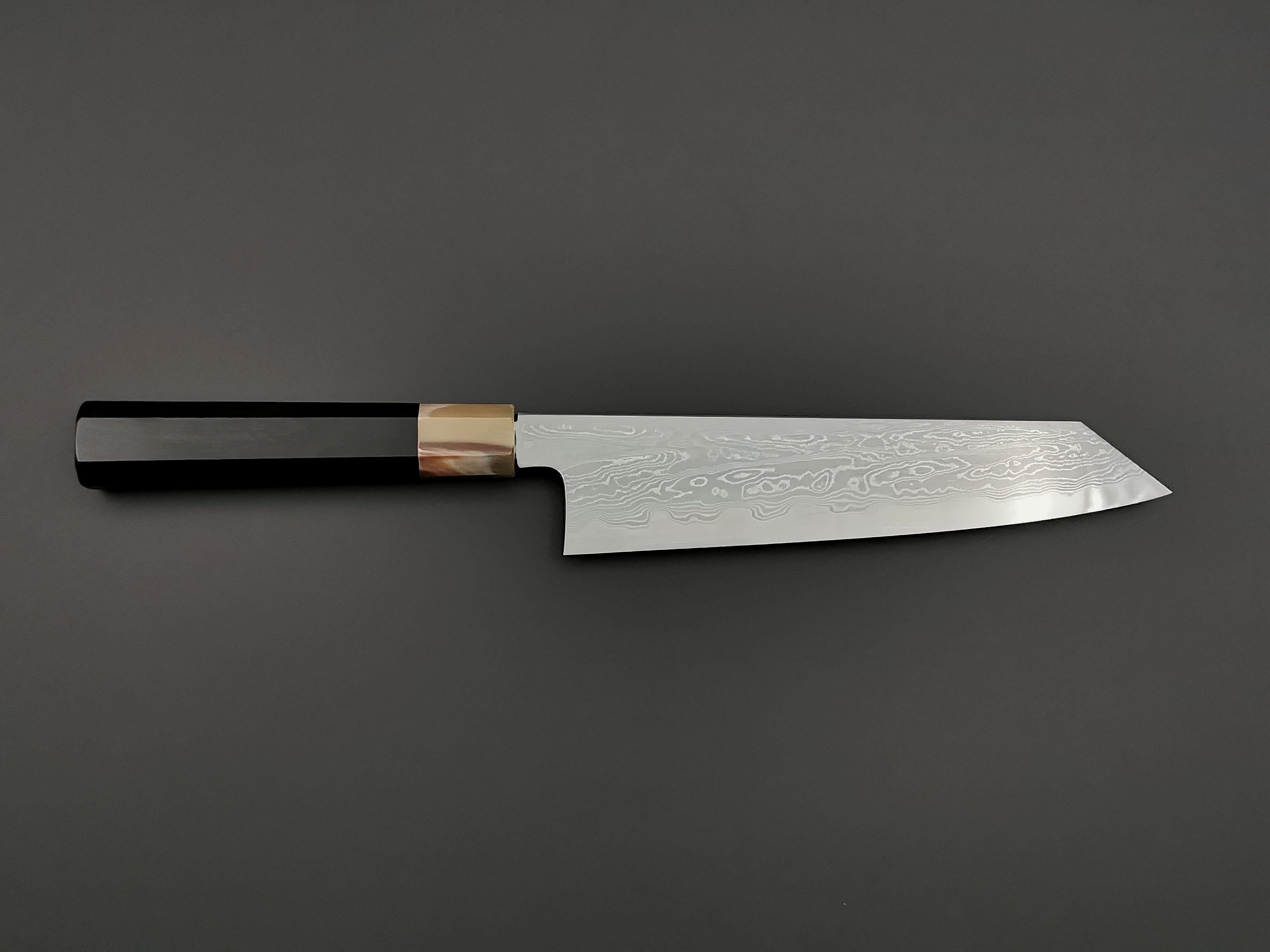 Satoshi Nakagawa X Myojin Naohito Blue #1 Damascus Kiritsuke Gyuto 210mm