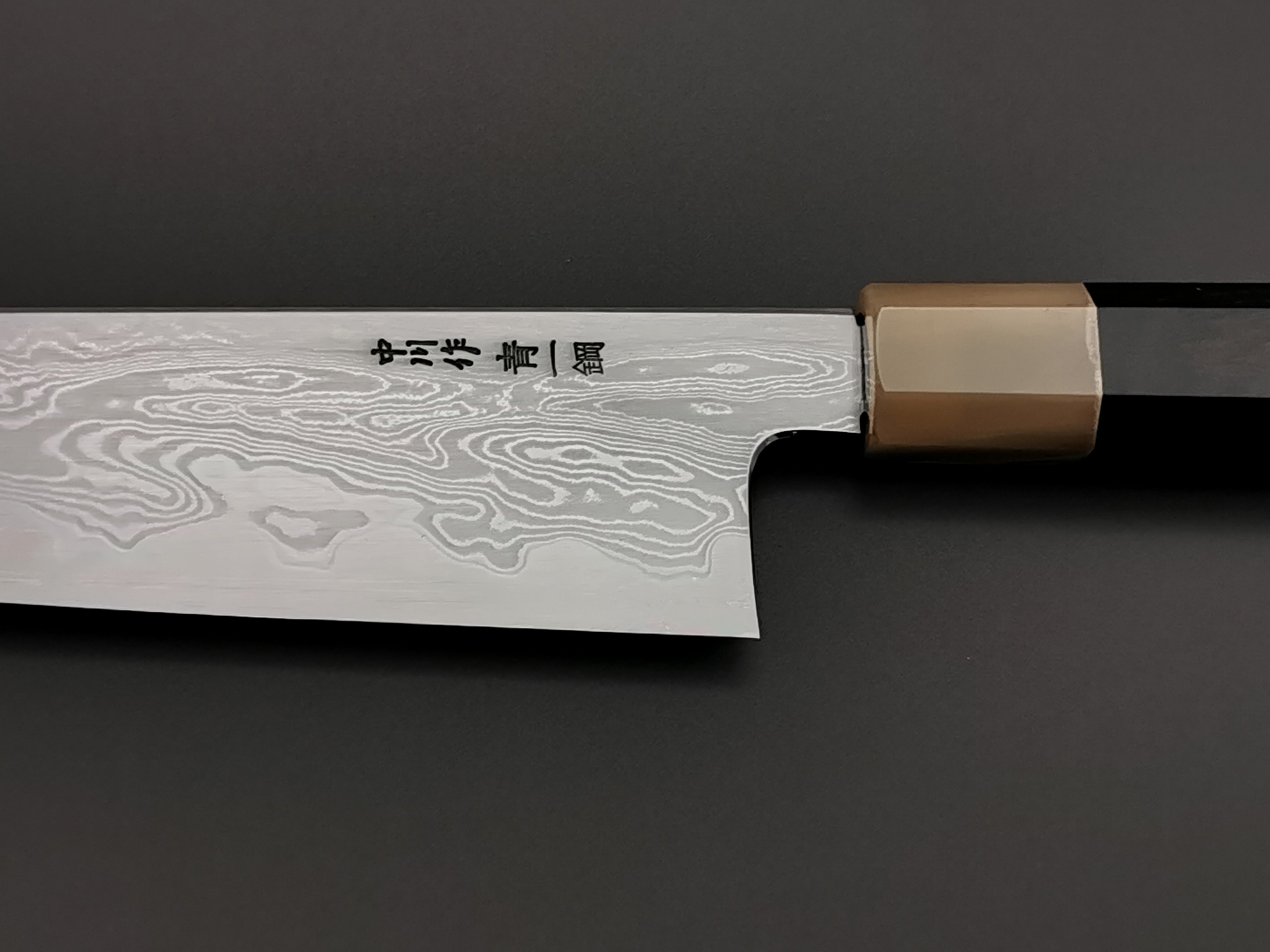 Satoshi Nakagawa X Myojin Naohito Blue #1 Damascus Kiritsuke Gyuto 210mm