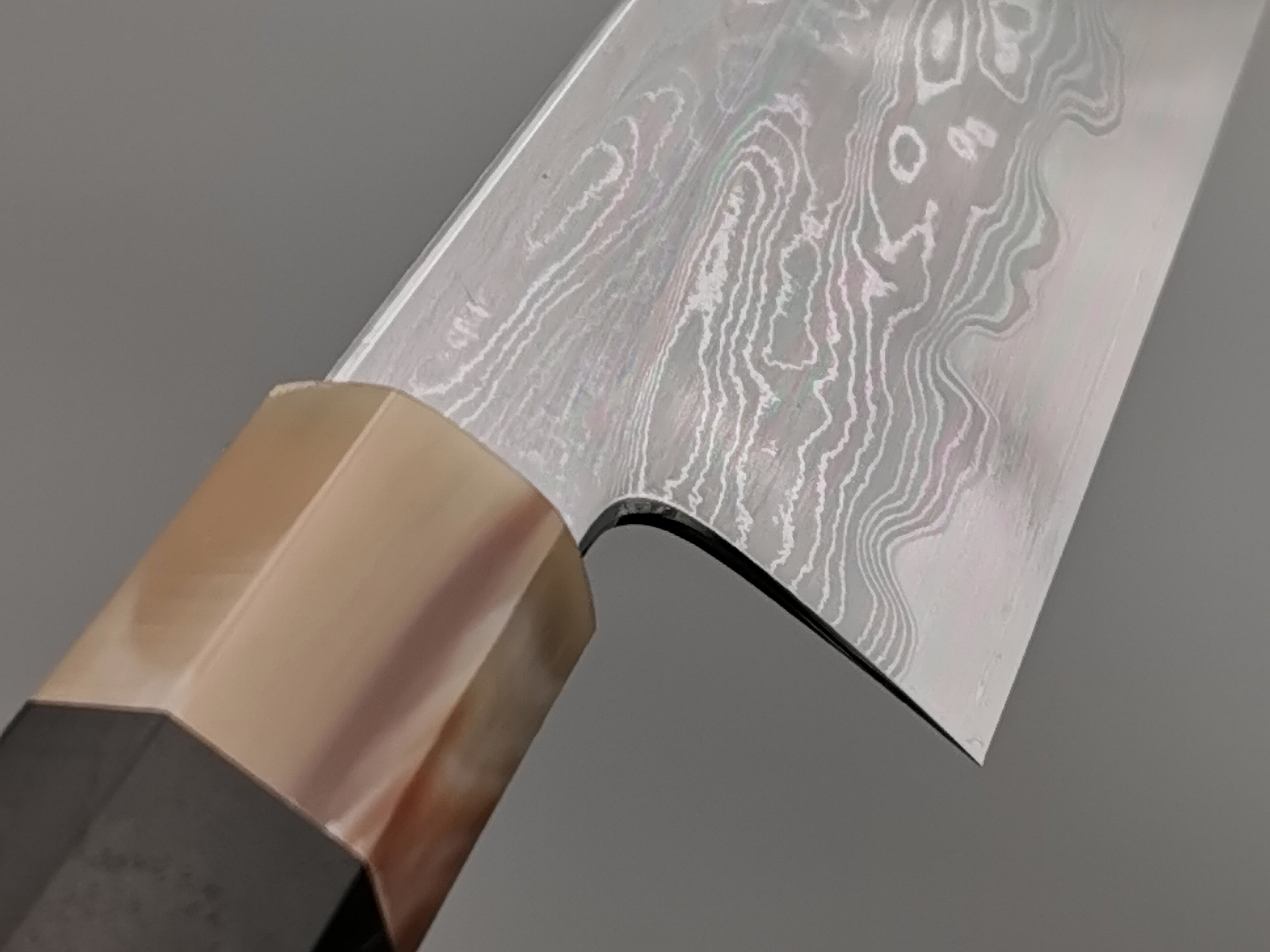 Satoshi Nakagawa X Myojin Naohito Blue #1 Damascus Kiritsuke Gyuto 210mm