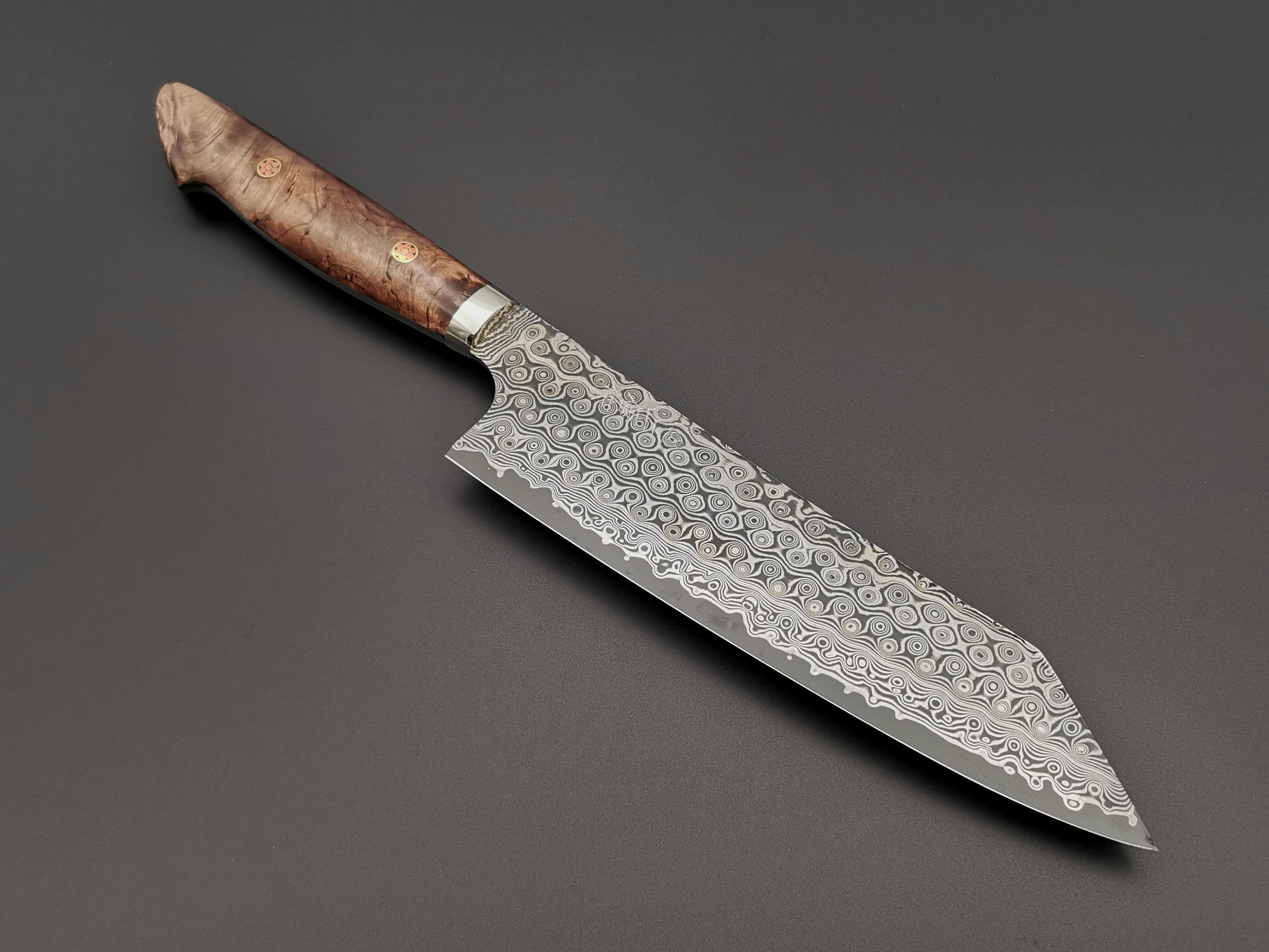 Nigara Hamono SG2 Damascus Kiritsuke Gyuto 210mm with maplewood handle