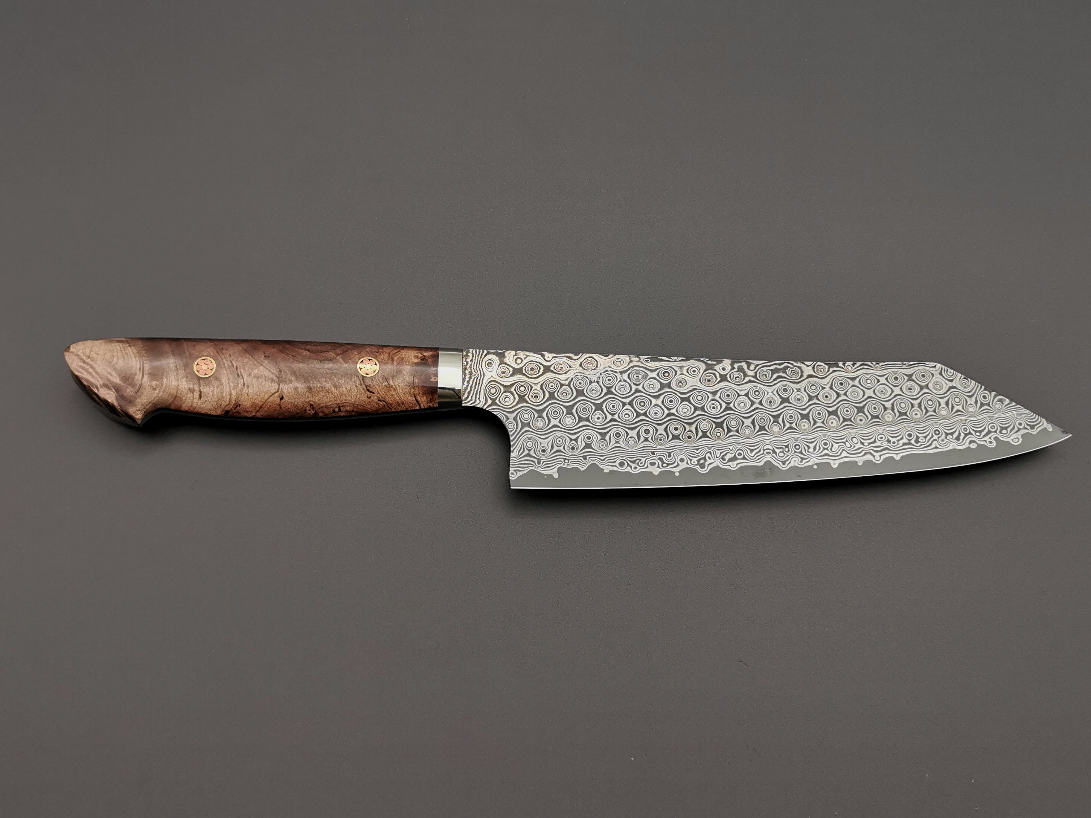 Nigara Hamono SG2 Damascus Kiritsuke Gyuto 210mm with maplewood handle