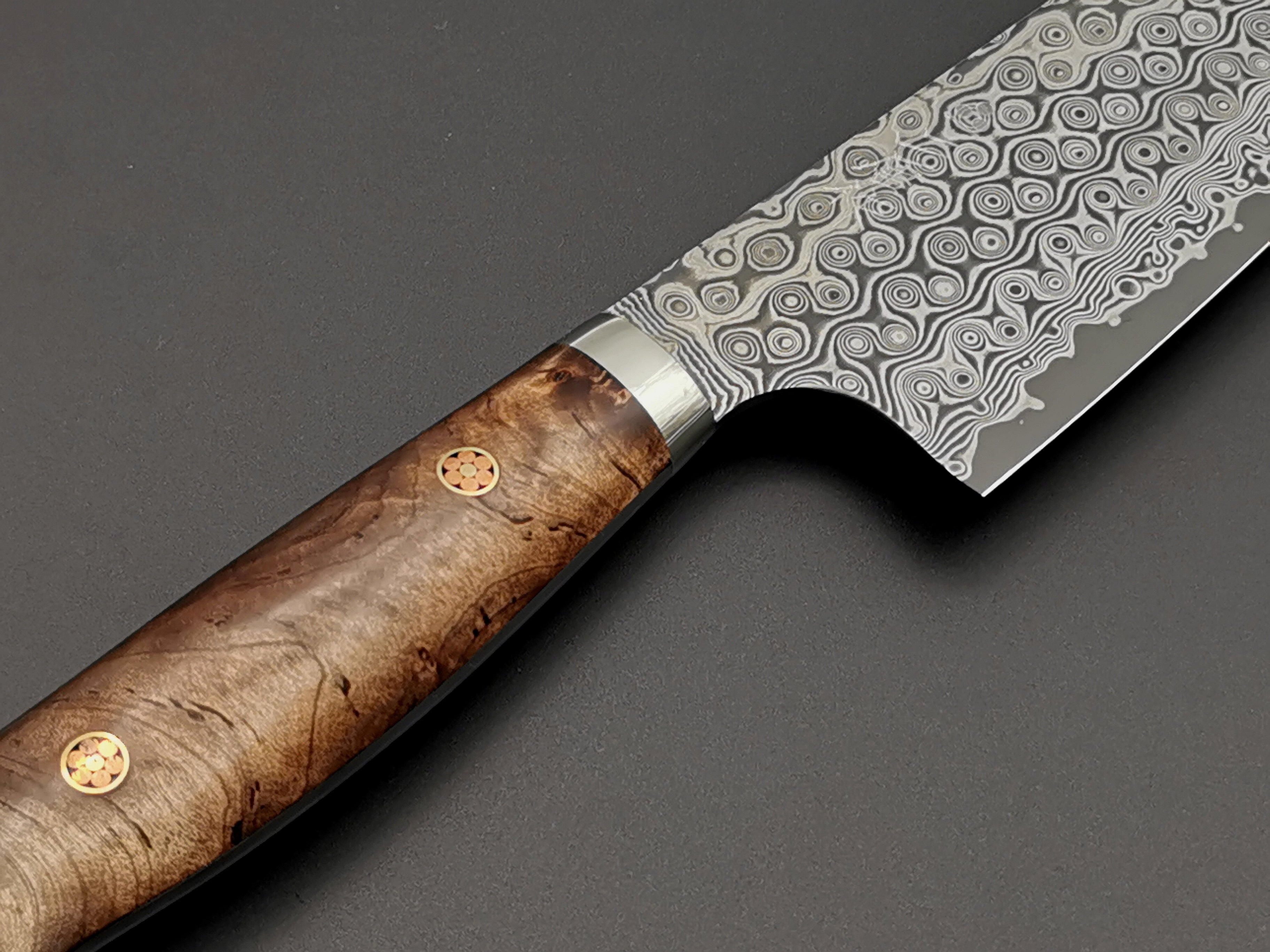 Nigara Hamono SG2 Damascus Kiritsuke Gyuto 210mm with maplewood handle