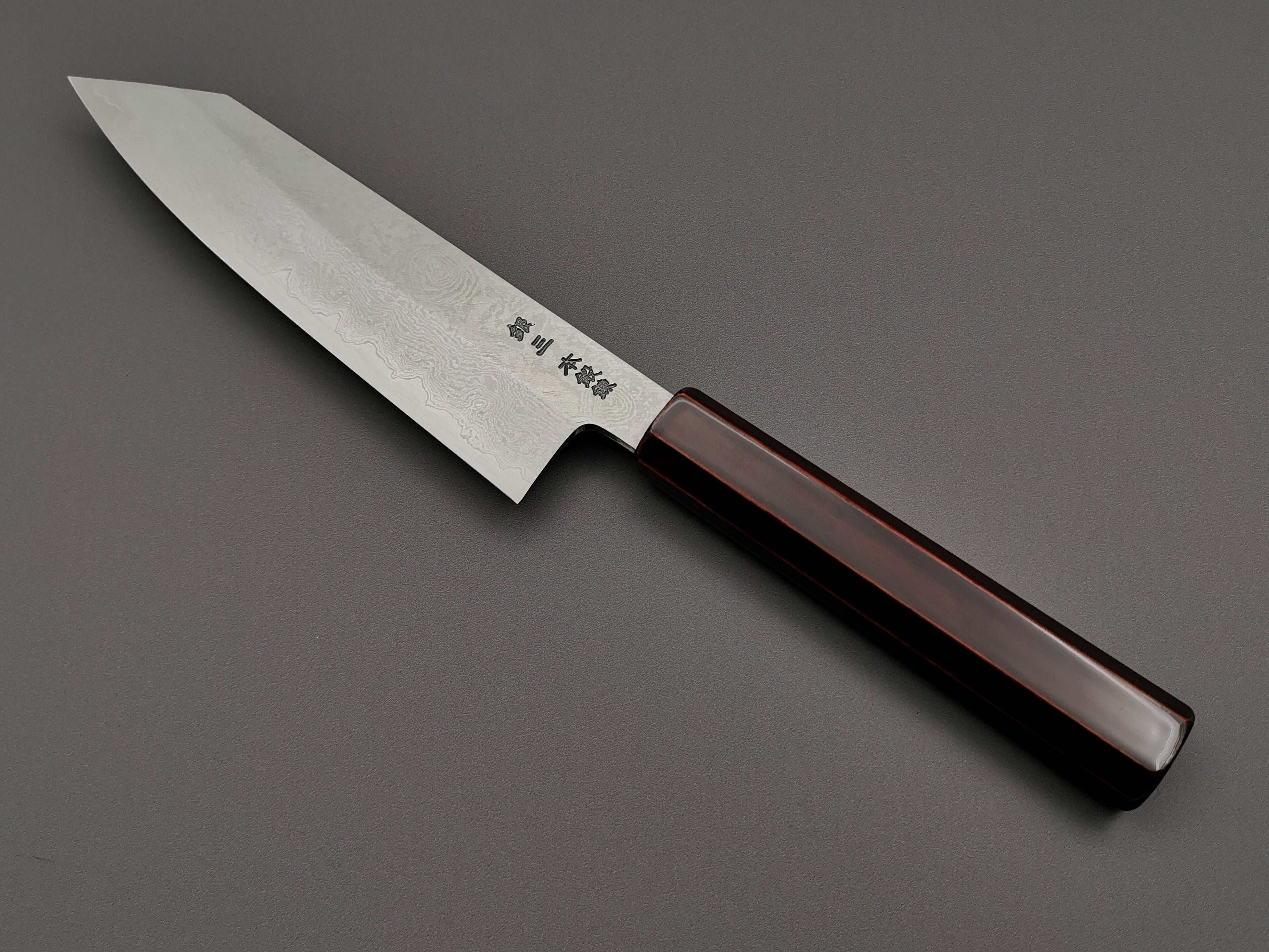 Hado Ginsan Damascus Urushi Kiritsuke Santoku