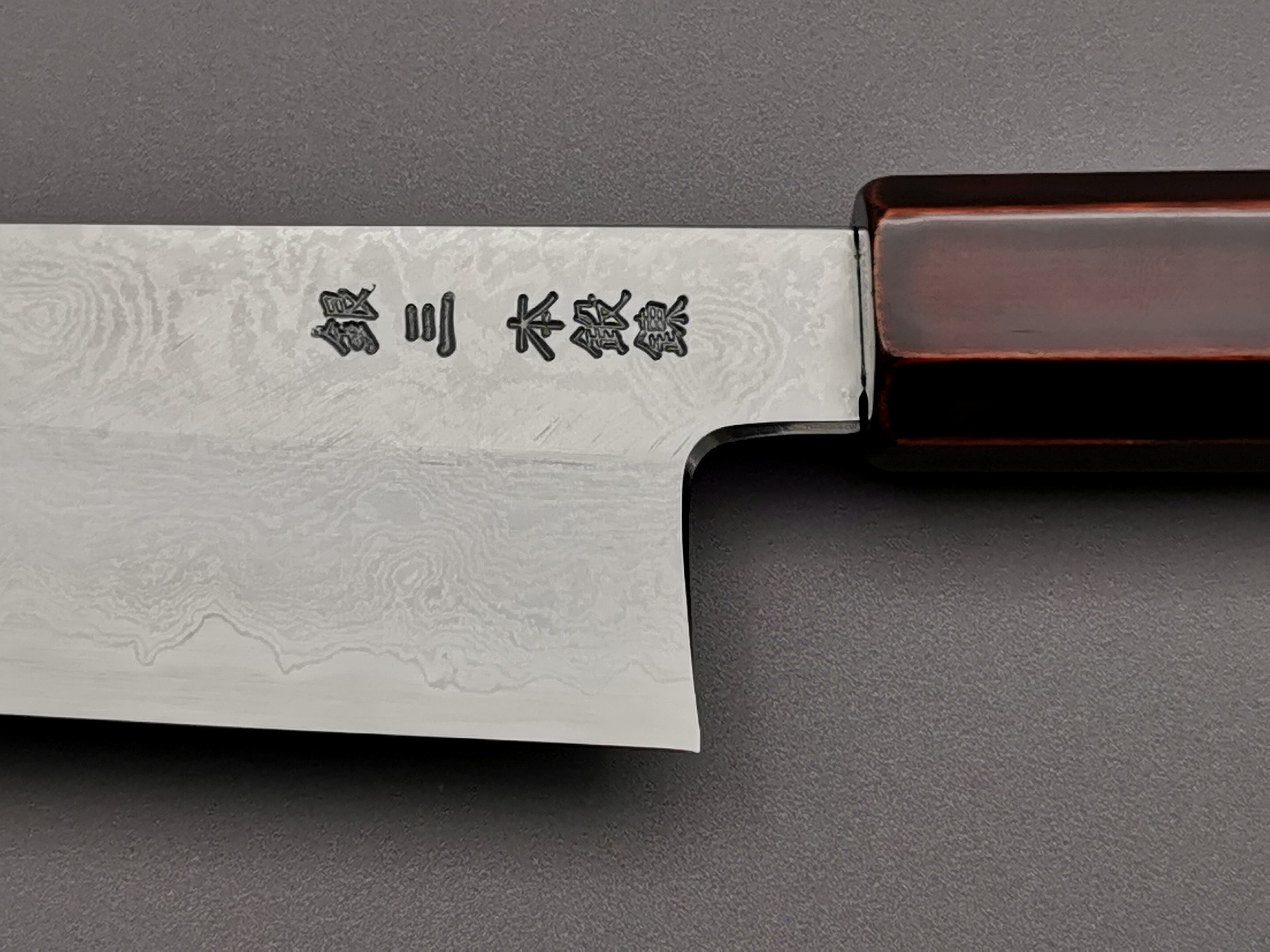Hado Ginsan Damascus Urushi Kiritsuke Santoku