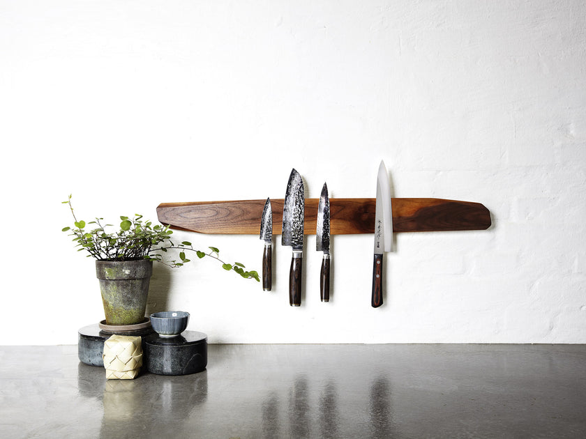 Walnut Magnetic Knife Rack by Japan West Tools