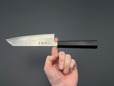 Hatsukokoro Hikari SLD Kurozome Damascus Kiritsuke Santoku