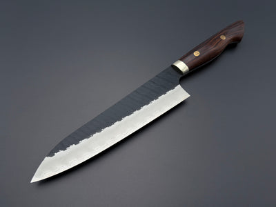 Nigara Hamono SG2 Kurouchi Tsuchime Ironwood Gyuto 210mm