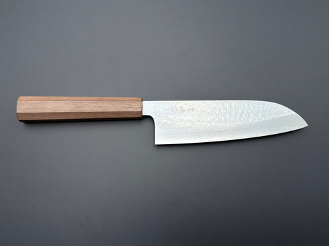 Makoto Kurosaki VG7 Damascus Tsuchime Santoku