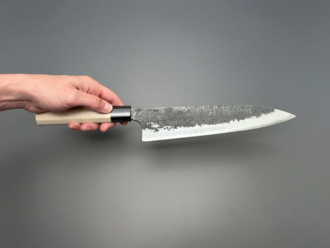 Naoki Mazaki White #2 Kurouchi Nashiji Gyuto 240mm