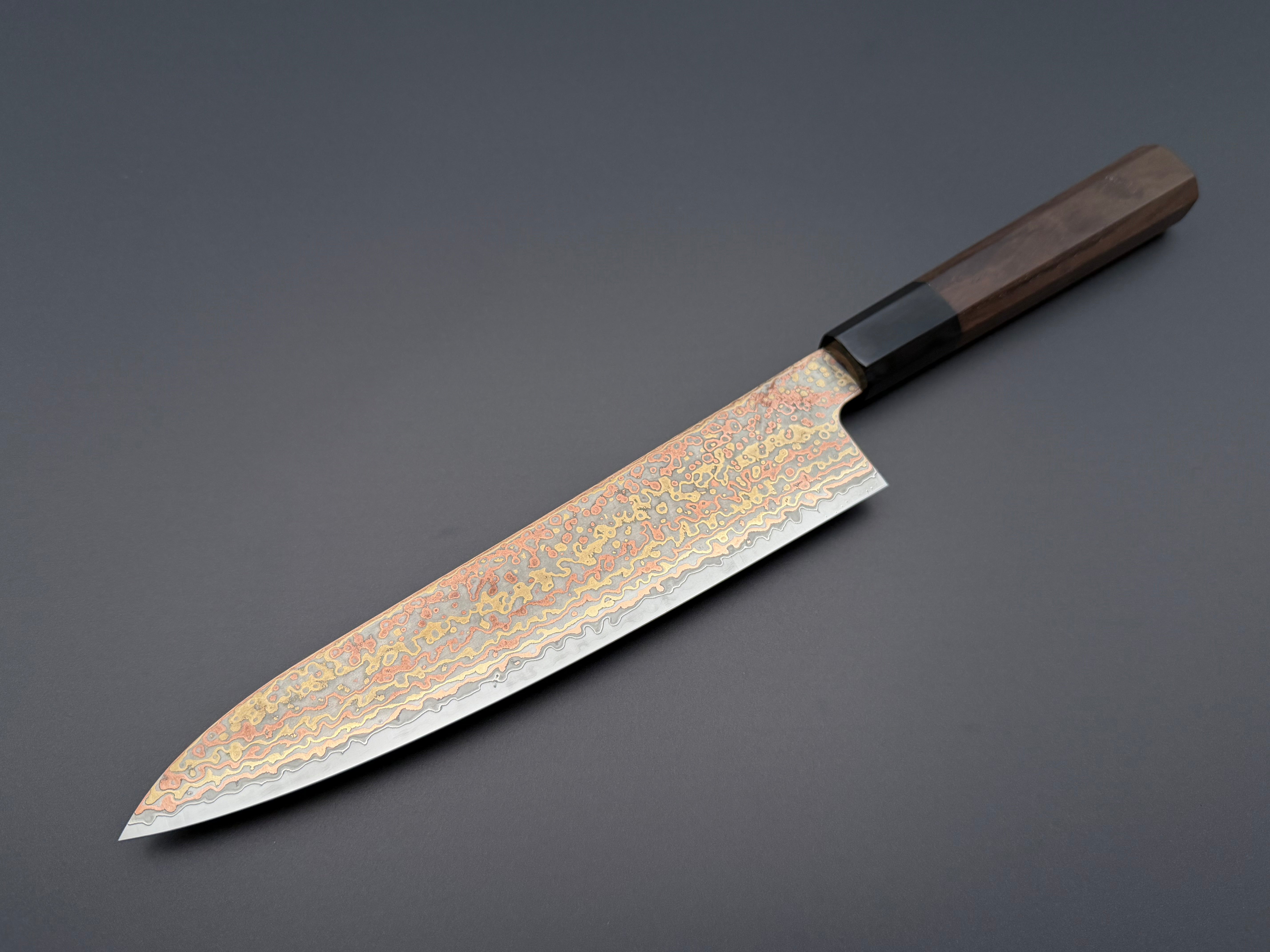 Hatsukokoro Hinotori V-Toku2 Rainbow Damascus Gyuto 210mm