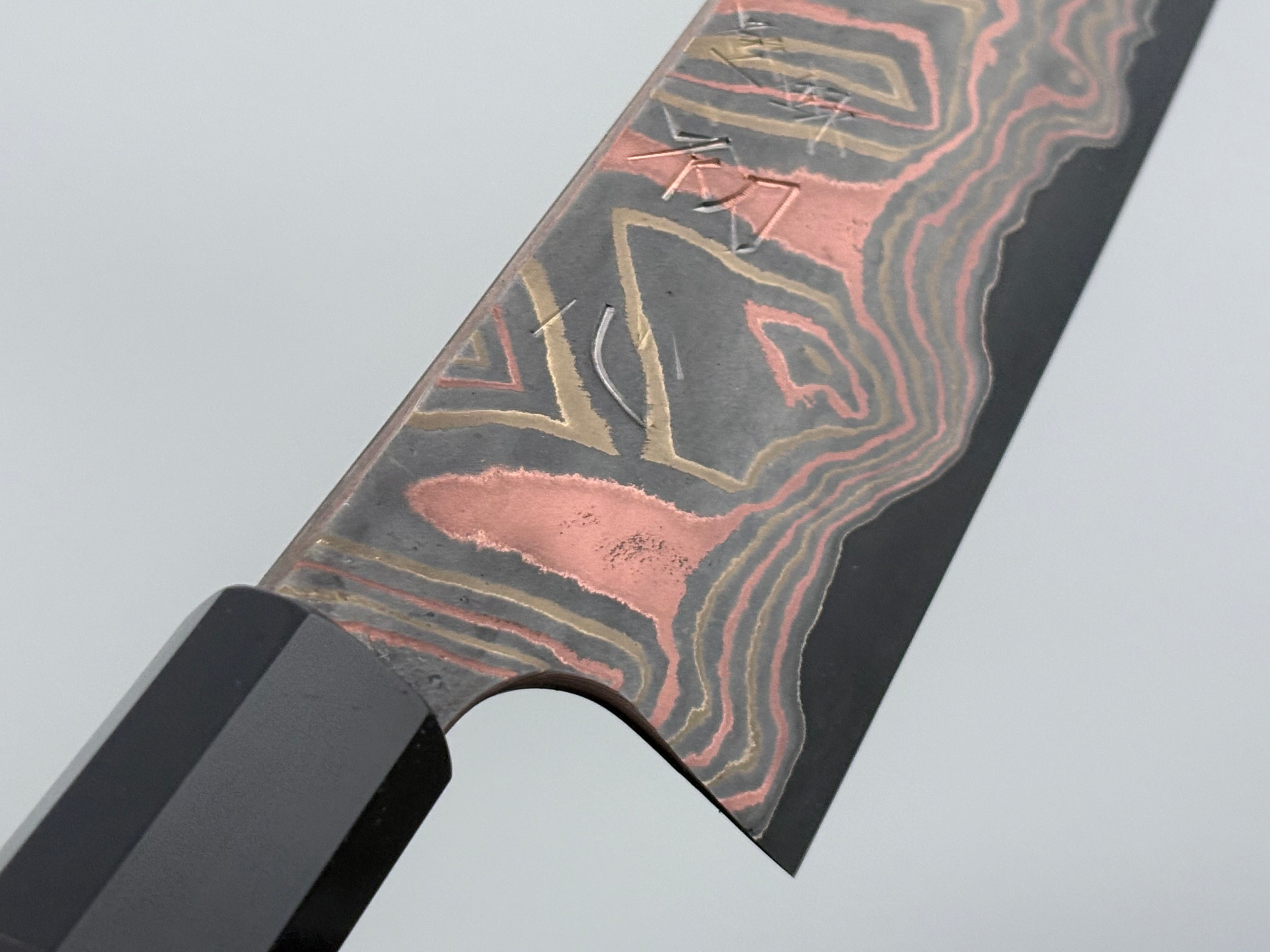 Hatsukokoro Irodori Blue #2 Rainbow Damascus Gyuto 210mm