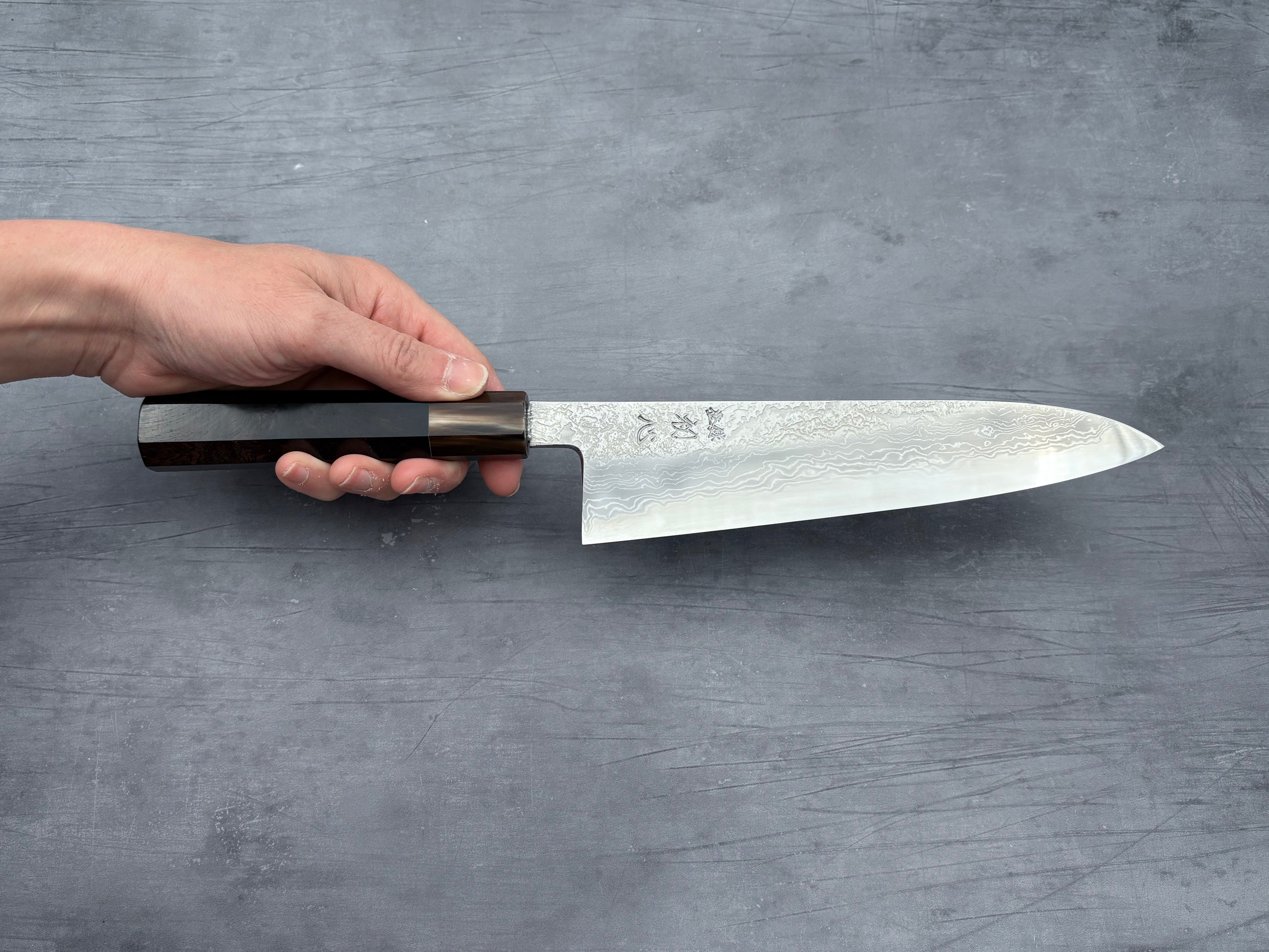 Masuda Yoshihide Blue #1 Damascus Gyuto 210mm