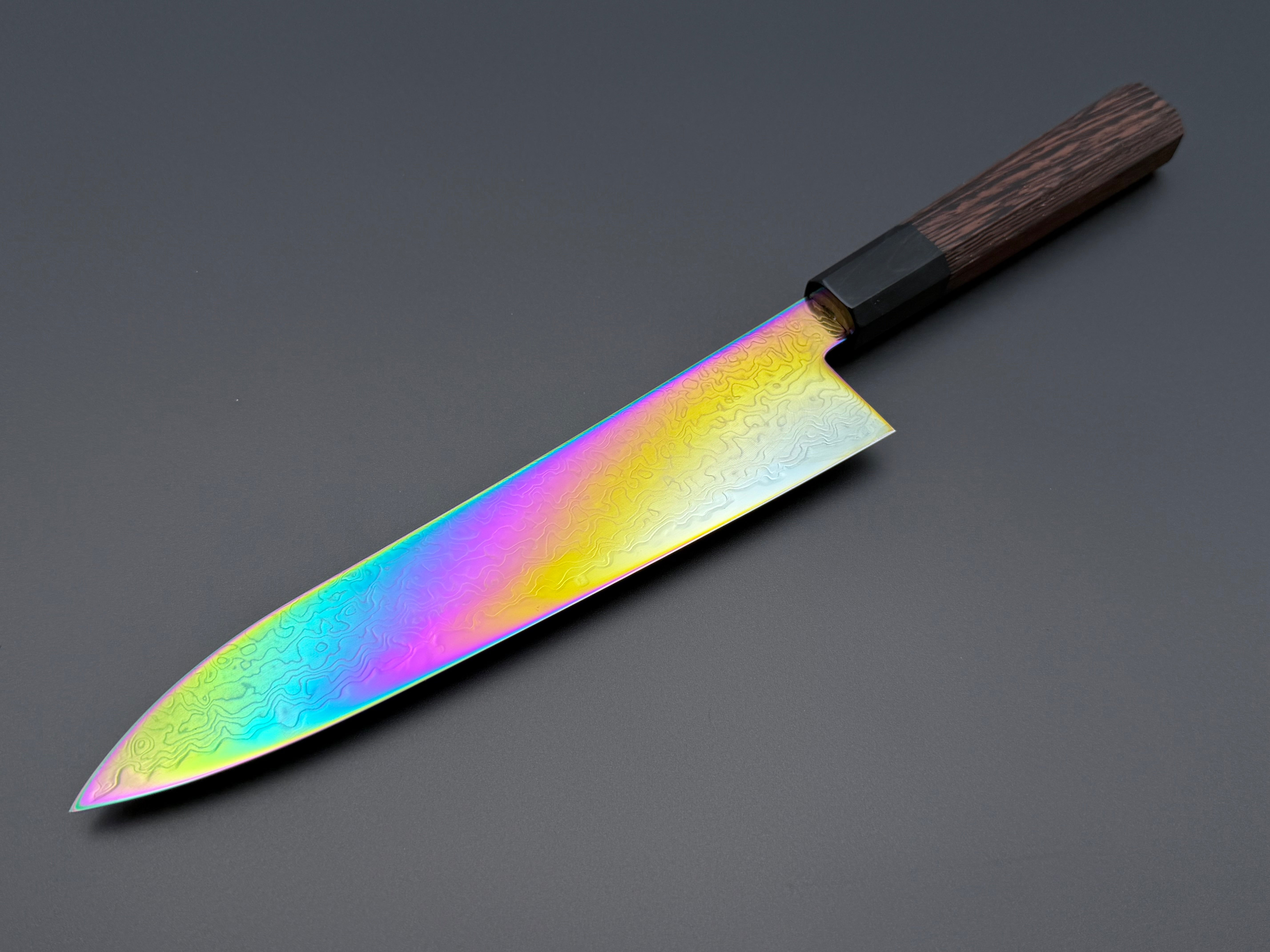 Hatsukokoro Ryuhyo SG2 Rainbow Damascus Gyuto 210mm