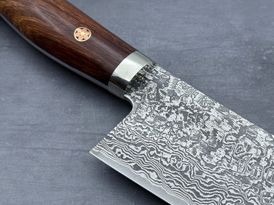 Shigeki Tanaka R2 Damascus Ironwood Santoku