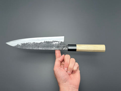 Naoki Mazaki White #2 Kurouchi Nashiji Gyuto 210mm