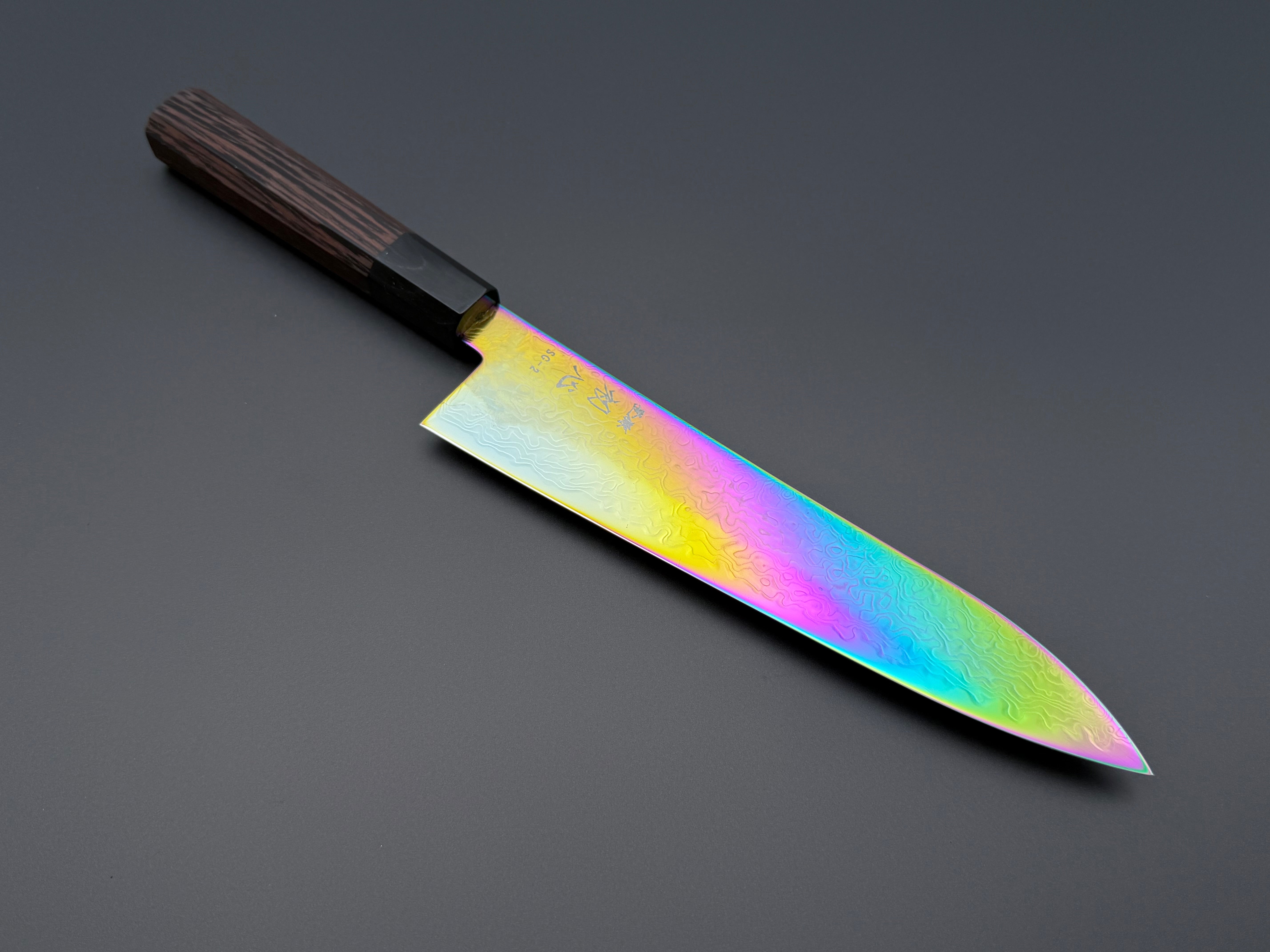 Hatsukokoro Ryuhyo SG2 Rainbow Damascus Gyuto 210mm