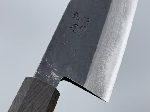 Hatsukokoro Shikkoku Blue #2 Damascus Santoku