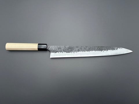 Naoki Mazaki White #2 Kurouchi Nashiji Sujihiki 300mm