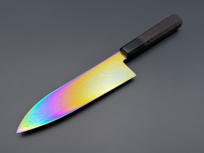 Hatsukokoro Ryuhyo SG2 Rainbow Damascus Santoku