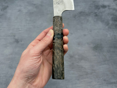 Hatsukokoro Ryusui Blue #2 Damascus Santoku