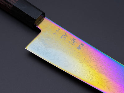 Hatsukokoro Ryuhyo SG2 Rainbow Damascus Gyuto 210mm