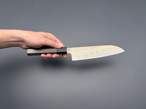 Hatsukokoro Hinotori V-Toku2 Rainbow Damascus Santoku