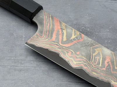 Hatsukokoro Irodori Blue #2 Rainbow Damascus Gyuto 240mm