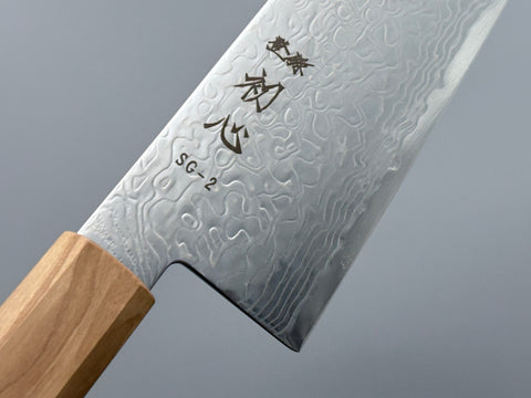 Hatsukokoro Ryuhyo SG2 Mirror Damascus Santoku