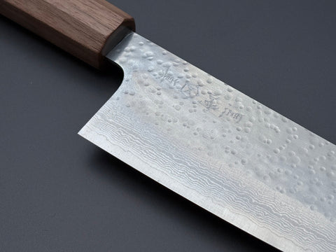 Makoto Kurosaki VG7 Damascus Tsuchime Santoku