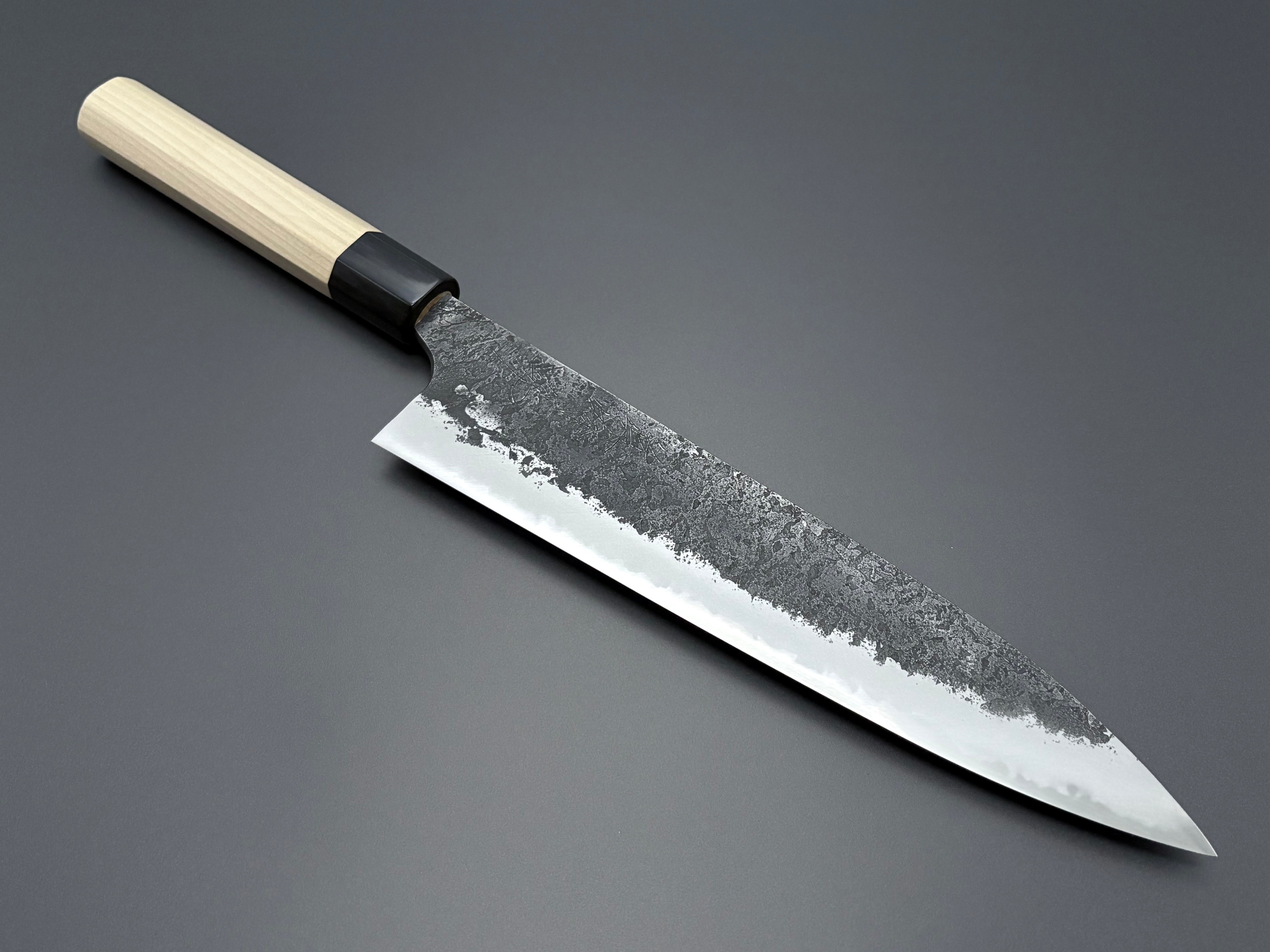 Naoki Mazaki White #2 Kurouchi Nashiji Gyuto 240mm