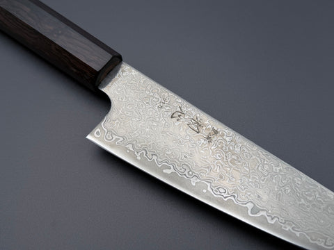 Hatsukokoro Hikari SLD Kurozome Damascus Ko-Santoku 150mm