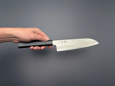 Hatsukokoro VG10 Damascus Tsuchime Santoku