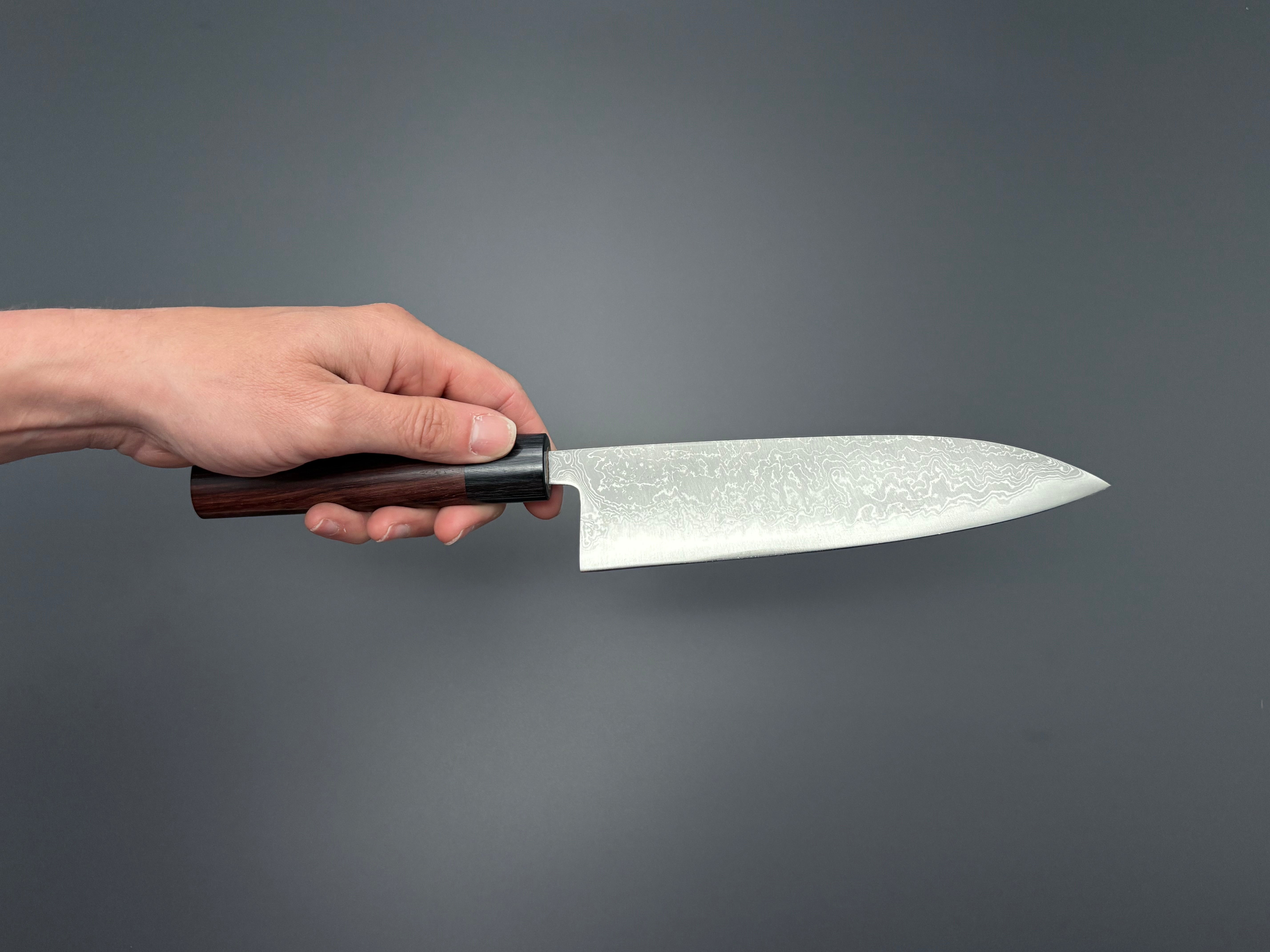 ★★Sharuto★★ Tsutomu Kajiwara Blue #2 Damascus Gyuto 180mm – Cutting Edge Knives