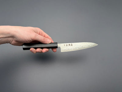 Hatsukokoro Hikari SLD Kurozome Damascus Petty 130mm