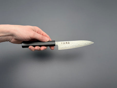 Hatsukokoro Hikari SLD Kurozome Damascus Petty 130mm