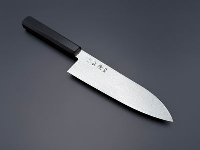 Hatsukokoro Ryuhyo SG2 Mirror Damascus Santoku