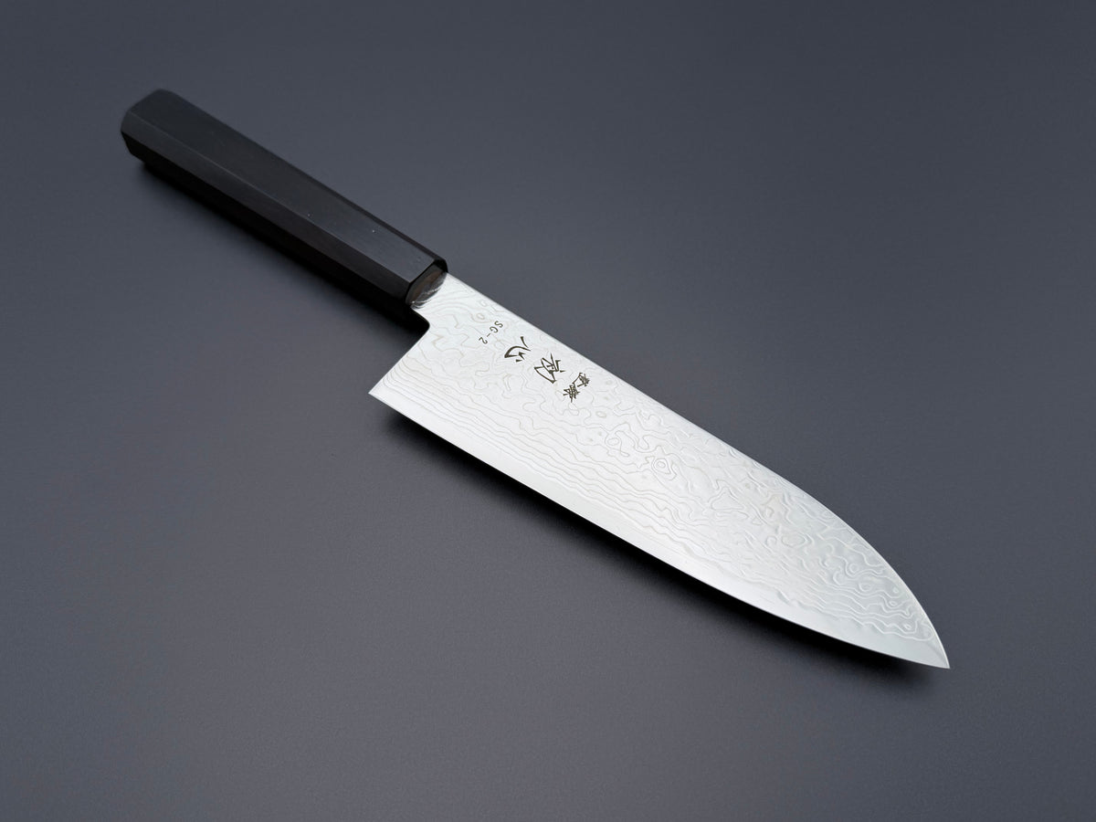 Hatsukokoro Ryuhyo SG2 Mirror Damascus Santoku