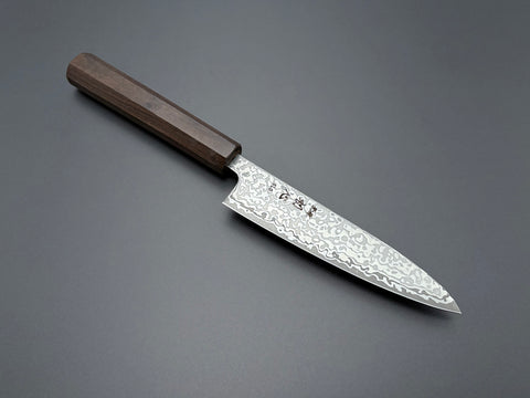 Hatsukokoro Hikari SLD Kurozome Damascus Petty 130mm