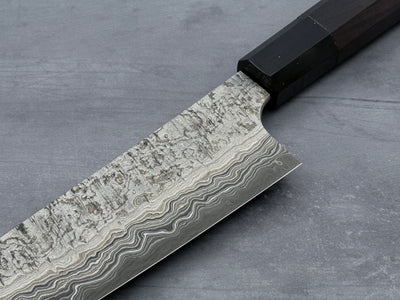 Hatsukokoro Coreless Blue #2 / White #2 Damascus Gyuto 210mm