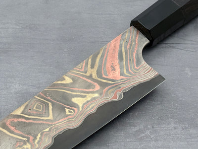Hatsukokoro Irodori Blue #2 Rainbow Damascus Gyuto 240mm