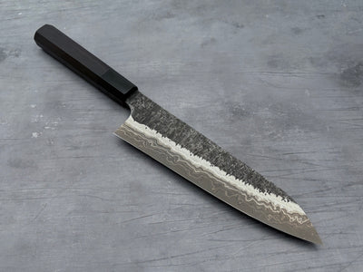 Hatsukokoro Coreless Blue #2 / White #2 Damascus Gyuto 210mm