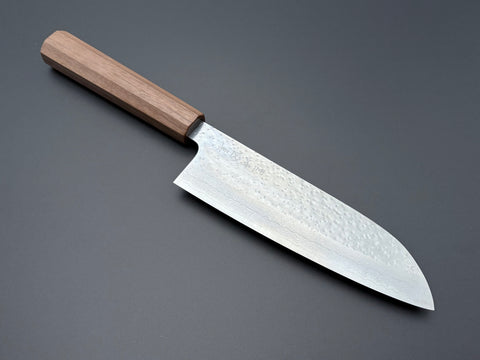 Makoto Kurosaki VG7 Damascus Tsuchime Santoku